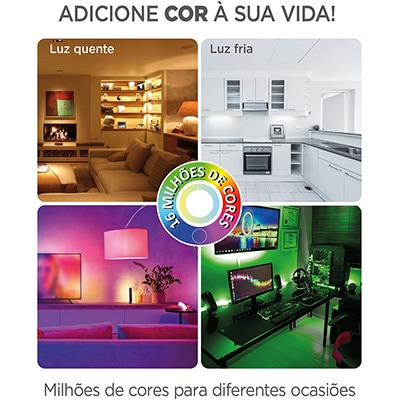 Lâmpada Inteligente Smart 10w dimerizável, RGB, SHLL100, Elg - CX 1 UN