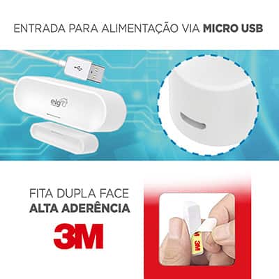 Sensor magnético de abertura Smart, SHSM501, Elg - CX 1 UN