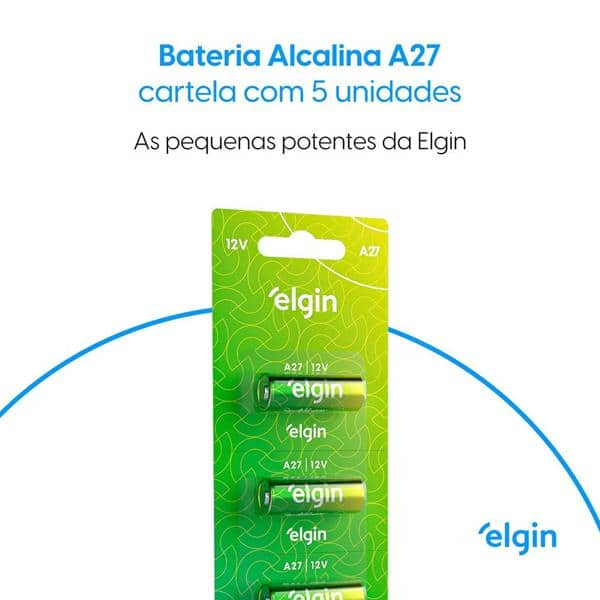 Bateria alcalina, A27, 82196, Elgin - BT 5 UN