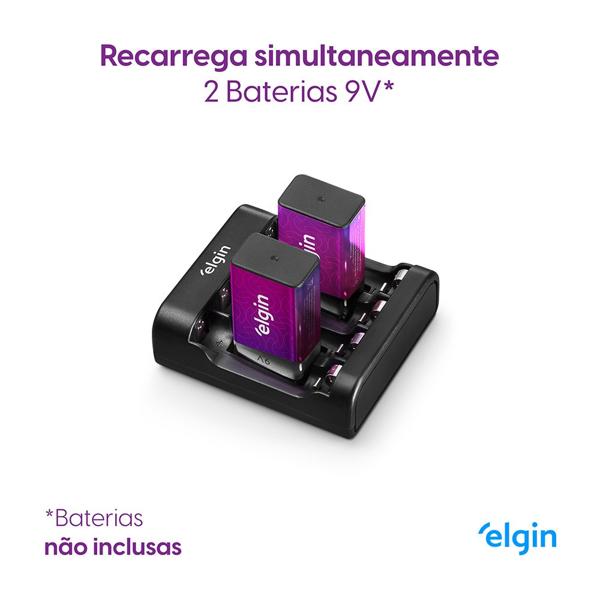 Carregador para pilha e Bateria AA/AAA, 46RSCUSB00, Elgin - BT 1 UN