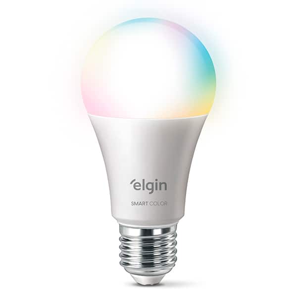 Lâmpada Inteligente Smart LED WiFi 10W A60 Smart Color, Bivolt, 48BLEDWIFI, Elgin - CX 1 UN Lâmpada Inteligente Smart LED WiFi 10W A60 Smart Color, Bivolt, 48BLEDWIFI, Elgin - CX 1 UN