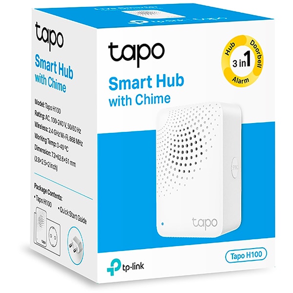 Hub de Automação inteligente com campainha, Branco, Tapo H100, Tp Link - CX 1 UN