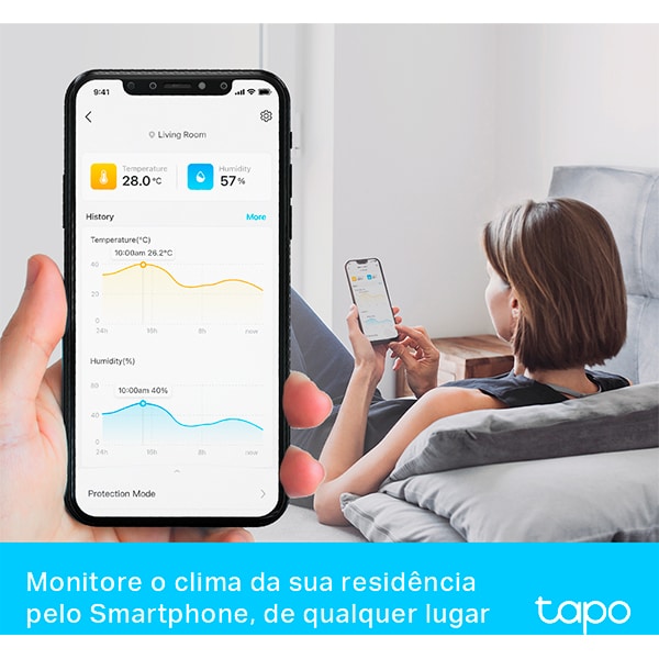 Sensor Inteligente de temperatura e umidade, Tapo T315, Branco, Tp Link - CX 1 UN