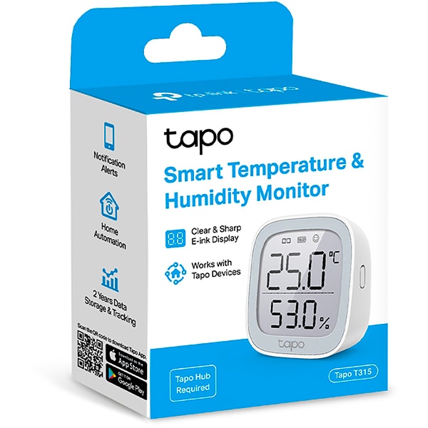 Sensor Inteligente de temperatura e umidade, Tapo T315, Branco, Tp Link - CX 1 UN