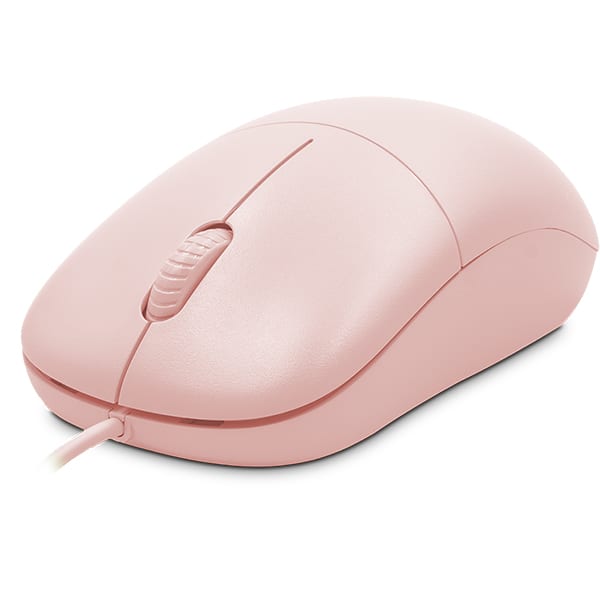 Mouse com fio, 1000 DPI, Rosa, MF300P, Ergo - CX 1 UN