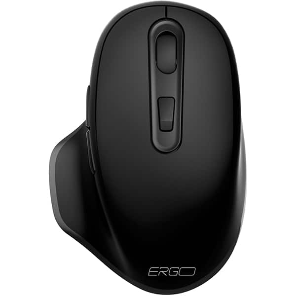 Mouse ergonômico sem fio, 1600 DPI, Preto, MWE7059, Ergo - CX 1 UN