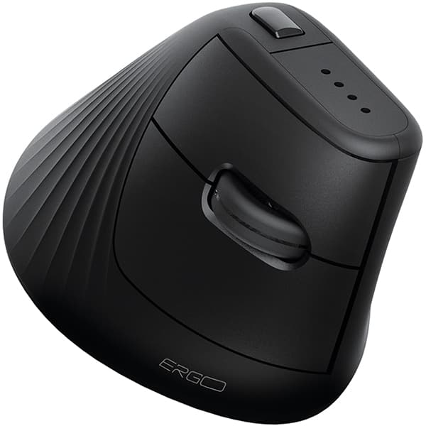 Mouse ergonômico sem fio, 4000 DPI, Preto, MWBE08B, Ergo - CX 1 UN