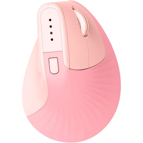 Mouse ergonômico sem fio, 4000 DPI, Rosa, MWBE08P, Ergo - CX 1 UN