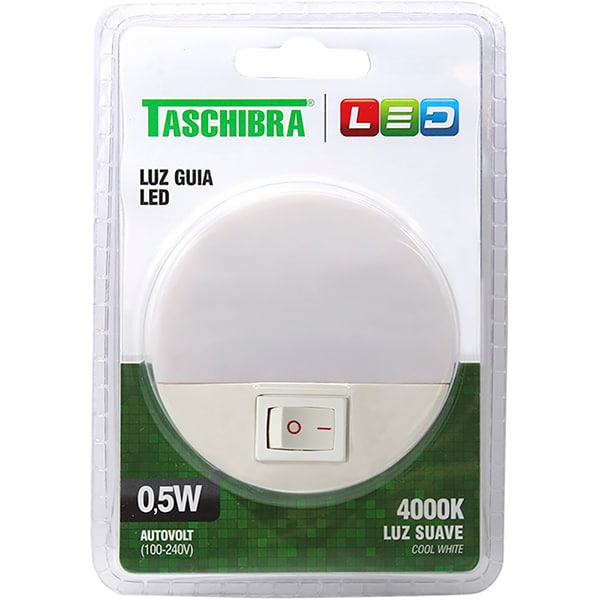 Luz noturna LED 4000K, Branca, Bivolt, 15130002, Taschibra - BT 1 UN