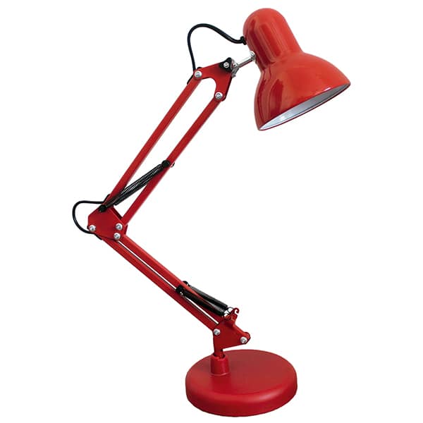 Luminária de mesa articulável com base, Vermelha, LM1246, Luminatti - CX 1 UN