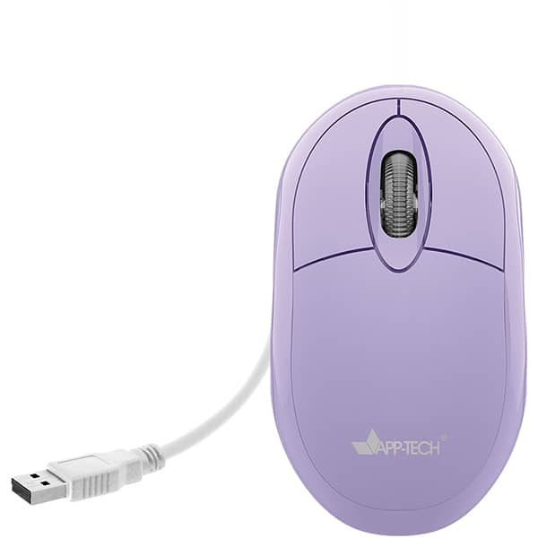 Mouse Óptico USB Lilás, 1200DPI, MF106 App-Tech - CX 1 UN