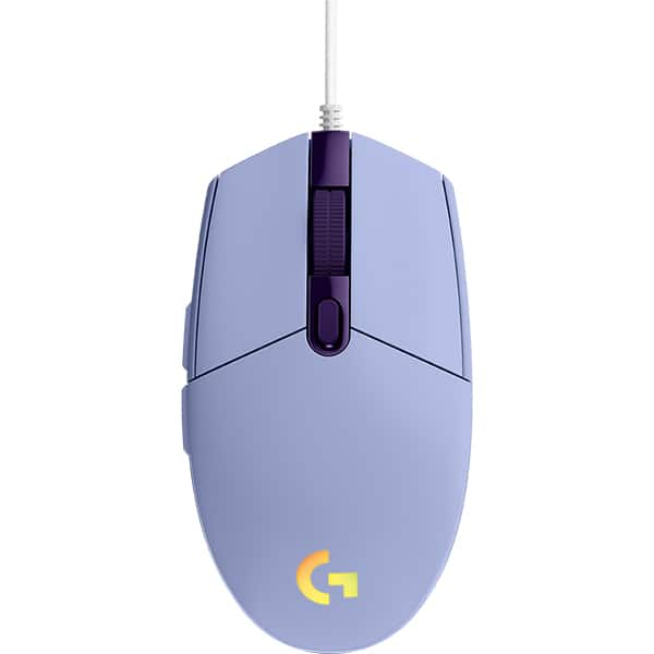 Mouse Gamer com fio USB, G203, 6 Botões, DPI de até 8.000P, Lilás, 910-005852, Logitech G - CX 1 UN