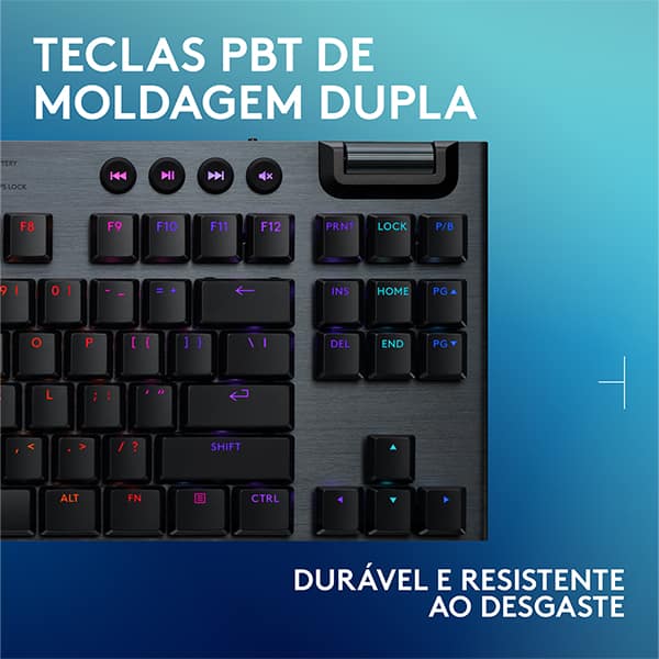 Teclado Mecânico Gamer sem fio, G915 X TKL, Lightsync, RGB, USB, Preto, 920-012715, Logitech G - CX 1 UN