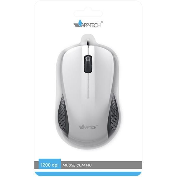 Mouse Óptico USB, 1200DPI, Cinza, MF251, App-Tech - CX 1 UN