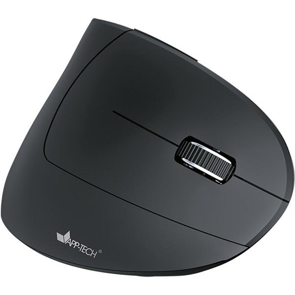Mouse sem fio ergonômico, Preto, 1600dpi, MWE600, App-tech - CX 1 UN