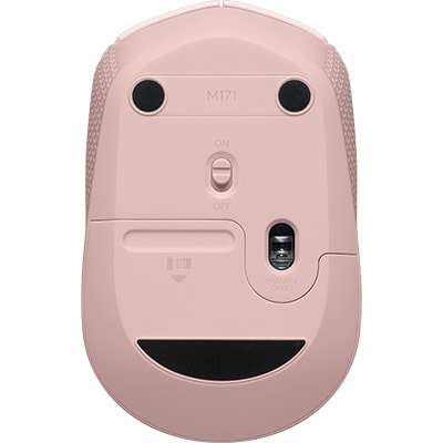 Mouse sem fio Logitech M170 com Design Ambidestro Compacto, Conexão USB e Pilha Inclusa - Rosa CX 1 UN