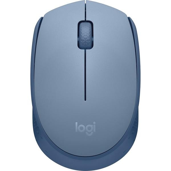 Mouse sem fio Logitech M170 com Design Ambidestro Compacto, Conexão USB e Pilha Inclusa - Azul Claro CX 1 UN