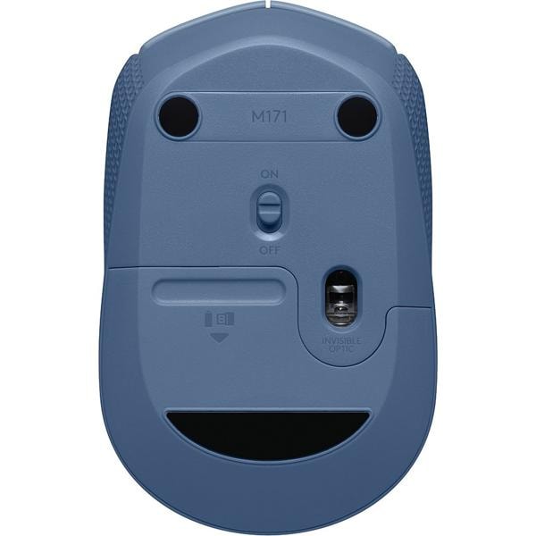 Mouse sem fio Logitech M170 com Design Ambidestro Compacto, Conexão USB e Pilha Inclusa - Azul Claro CX 1 UN