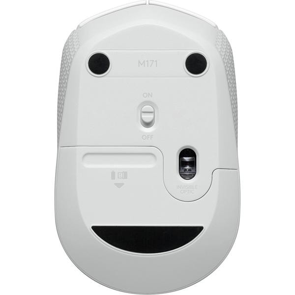 Mouse sem fio Logitech M170 com Design Ambidestro Compacto, Conexão USB e Pilha Inclusa - Branco CX 1 UN