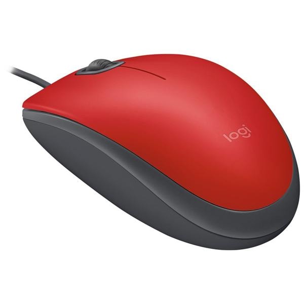 Mouse Óptico USB Vermelho, com Clique Silencioso, Logitech - CX 1 UN