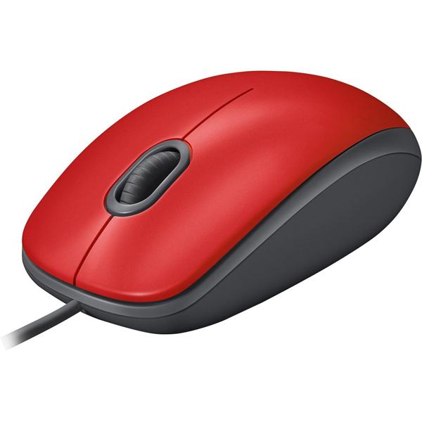 Mouse Óptico USB Vermelho, com Clique Silencioso, Logitech - CX 1 UN