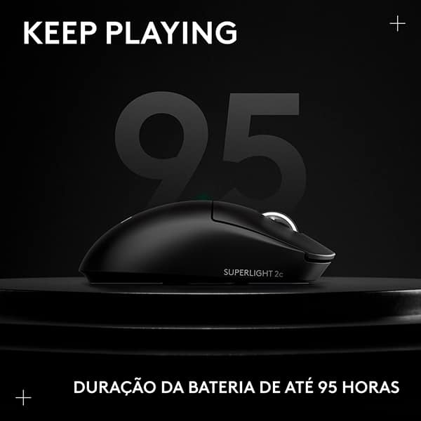 Mouse Gamer Sem Fio Pro x Superligh com  Botões Programáveis, Até 44.000 DPI, Preto, 910-007530, Logitech G - CX 1 UN