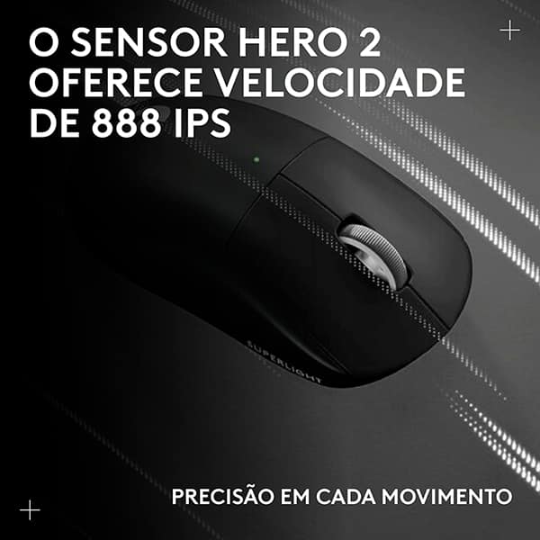 Mouse Gamer Sem Fio Pro x Superligh com  Botões Programáveis, Até 44.000 DPI, Preto, 910-007530, Logitech G - CX 1 UN