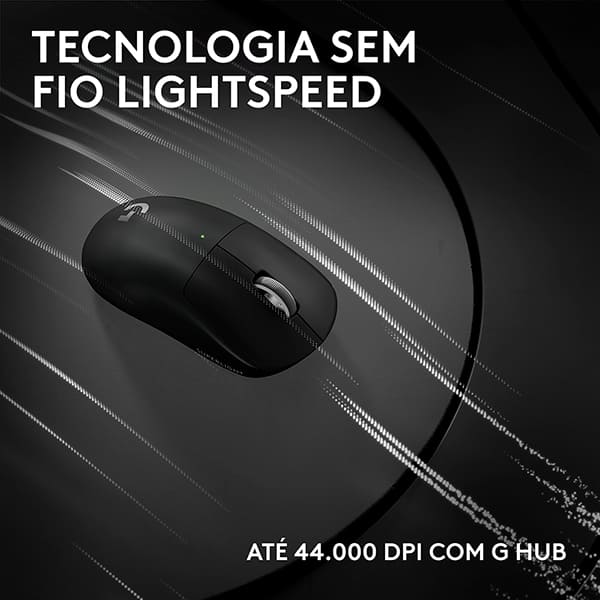 Mouse Gamer Sem Fio Pro x Superligh com  Botões Programáveis, Até 44.000 DPI, Preto, 910-007530, Logitech G - CX 1 UN