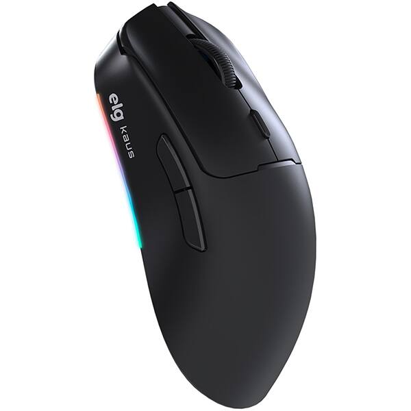 Mouse Gamer Wireless Kaus, 12800 DPI, 6 Botões, RGB, Conexão Tri-Mode, ELG - CX 1 UN