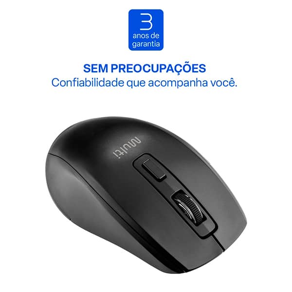 Mouse Bluetooth e Wireless 1600DPI, Preto, MS750, MO403, Multil - CX 1 UN Mouse Bluetooth e Wireless 1600DPI, Preto, MS750, MO403, Multil - CX 1 UN