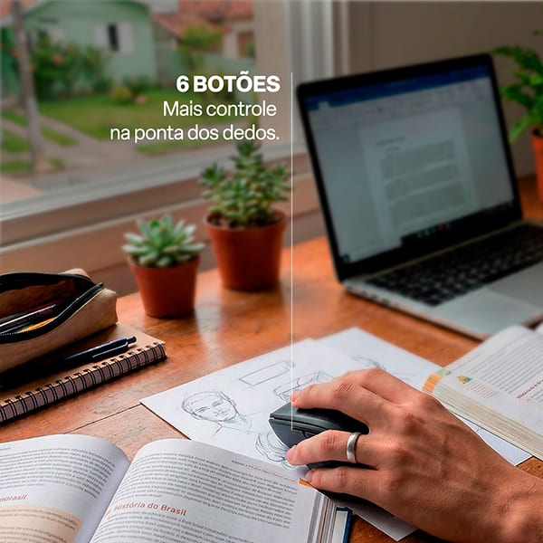 Mouse Bluetooth e Wireless 1600DPI, Preto, MS750, MO403, Multil - CX 1 UN Mouse Bluetooth e Wireless 1600DPI, Preto, MS750, MO403, Multil - CX 1 UN
