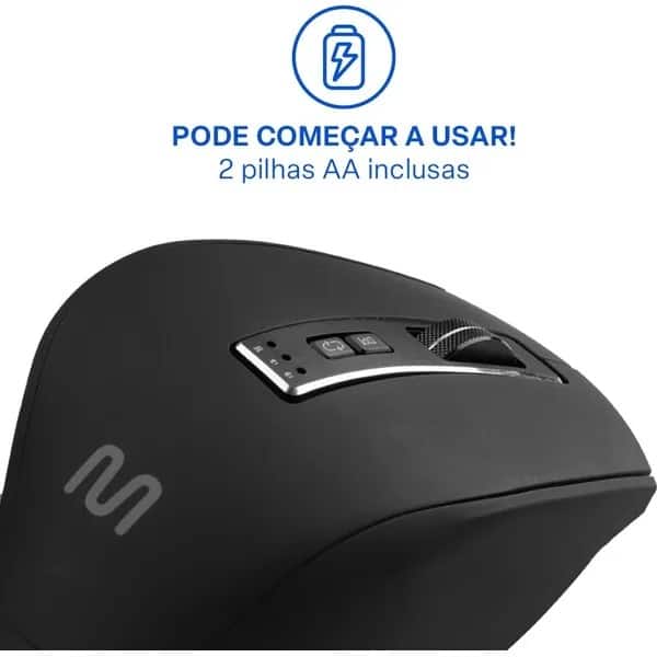 Mouse bluet. e wire. multi-device 3200dpi preto sil. MO401 Multilaser CX 1 UN