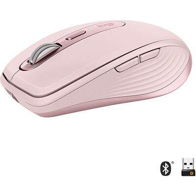 Mouse sem fio Bluetooth Anywhere MX 3 Rose Logitech - CX 1 UN