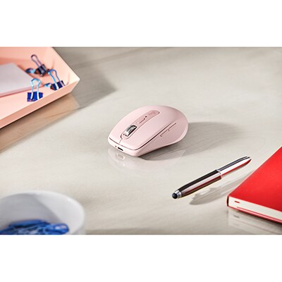 Mouse sem fio Bluetooth Anywhere MX 3 Rose Logitech - CX 1 UN