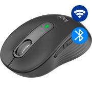 Mouse Sem Fio Logitech Signature M650 com Design de Tamanho Médio, Clique Silencioso, Conexão USB e Bluetooth - Grafite CX 1 UN