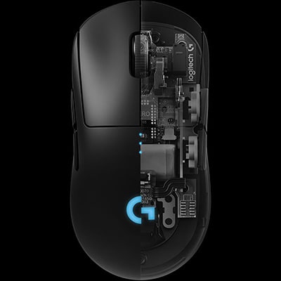 Mouse Gamer Sem Fio Pro Lightspeed RGB Lightsync Ambidestro 6 Botões Sensor HERO Bateria recarregável 910-005271 Logitech G - CX 1 UN