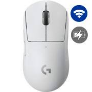 Mouse Gamer Sem Fio Logitech G PRO X SUPERLIGHT LIGHTSPEED, 5 Botões Programáveis, Sensor HERO 25K, Compatível com POWERPLAY - Branco CX 1 UN
