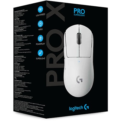 Mouse Gamer sem fio Pro X Superlight, Branco, 910-005941, Logitech G - CX 1 UN