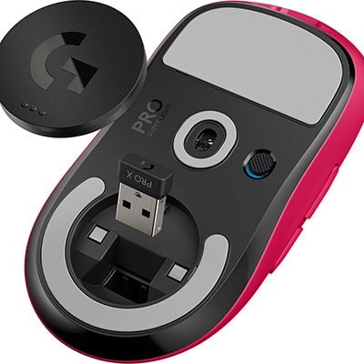 Mouse Gamer sem fio Pro X Superlight, Magenta, 910-005955, Logitech G - CX 1 UN