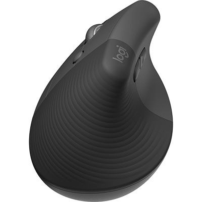 Mouse sem fio bluetooth ergonômico Lift Canhoto graphite Logitech - CX 1 UN