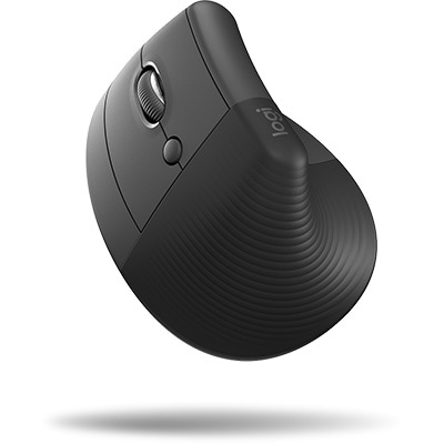 Mouse sem fio bluetooth ergonômico Lift Canhoto graphite Logitech - CX 1 UN