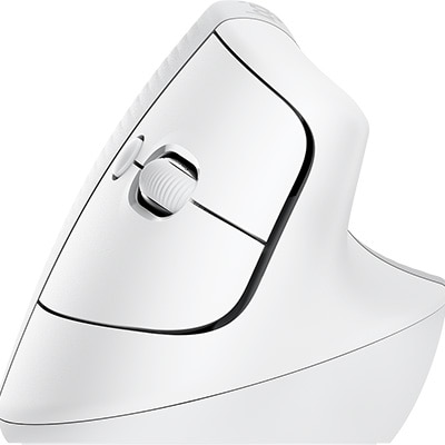 Mouse sem fio Bluetooth ergonômico Lift Off White Logitech - CX 1 UN