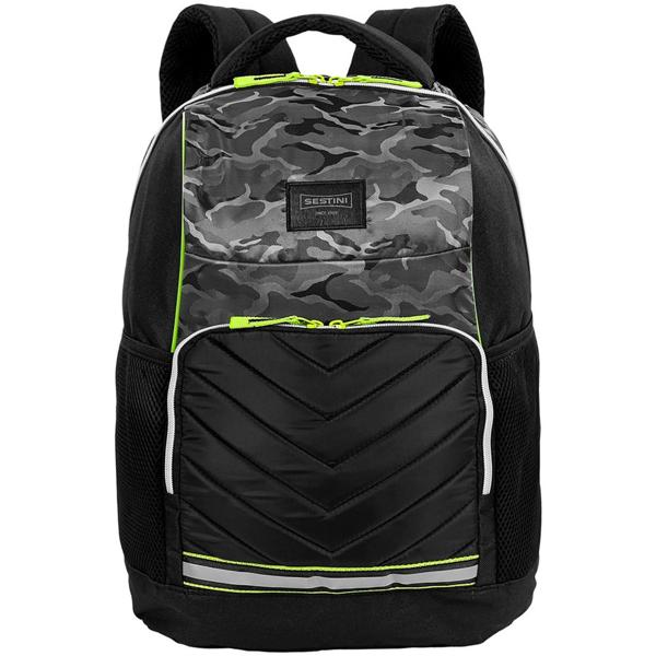 Mochila com alças. Preta. Camuflada, G 066132-00 Sestini PT 1 UN