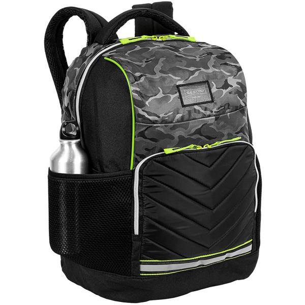 Mochila com alças. Preta. Camuflada, G 066132-00 Sestini PT 1 UN