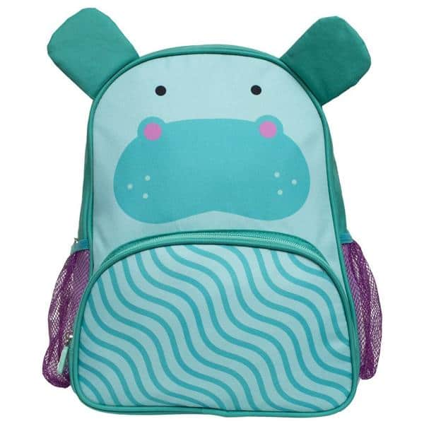 Mochila poliéster 14", Hipopótamo, YS42302, YIN'S - PT 1 UN