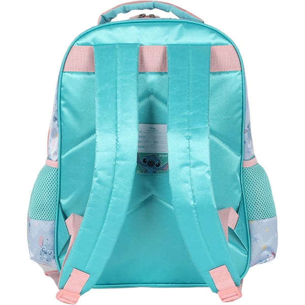 Mochila escolar em poliéster, Stitch, Turquesa, Luxcel - PT 1 UN