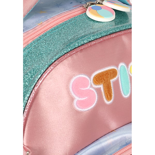 Mochila escolar em poliéster, Stitch, Turquesa, Luxcel - PT 1 UN