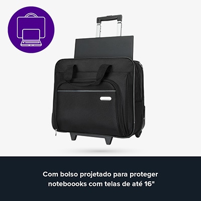 Maleta para notebook com rodas, 15,4 polegadas, Preta, TBR003, Targus - PT 1 UN