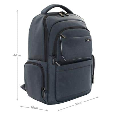 Mochila p/notebook até 14" em poliester cinza BH215-33 Baohua PT 1 PT