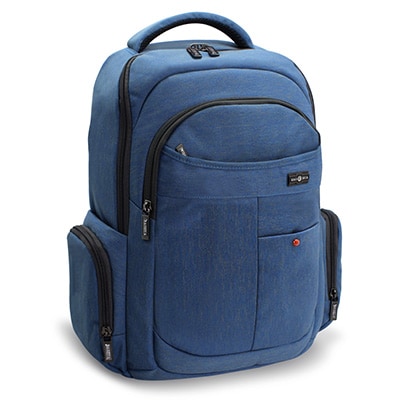 Mochila p/ notebook até 14" em poliéster azul BH215-35 Baohua PT 1 UN